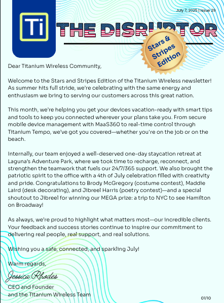 July Newsletter 2025